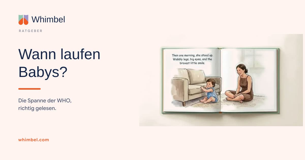 Wann laufen Babys? Die Spanne der WHO, richtig gelesen
