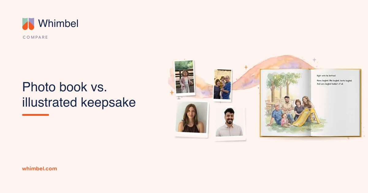 Photo book vs. illustrated keepsake.