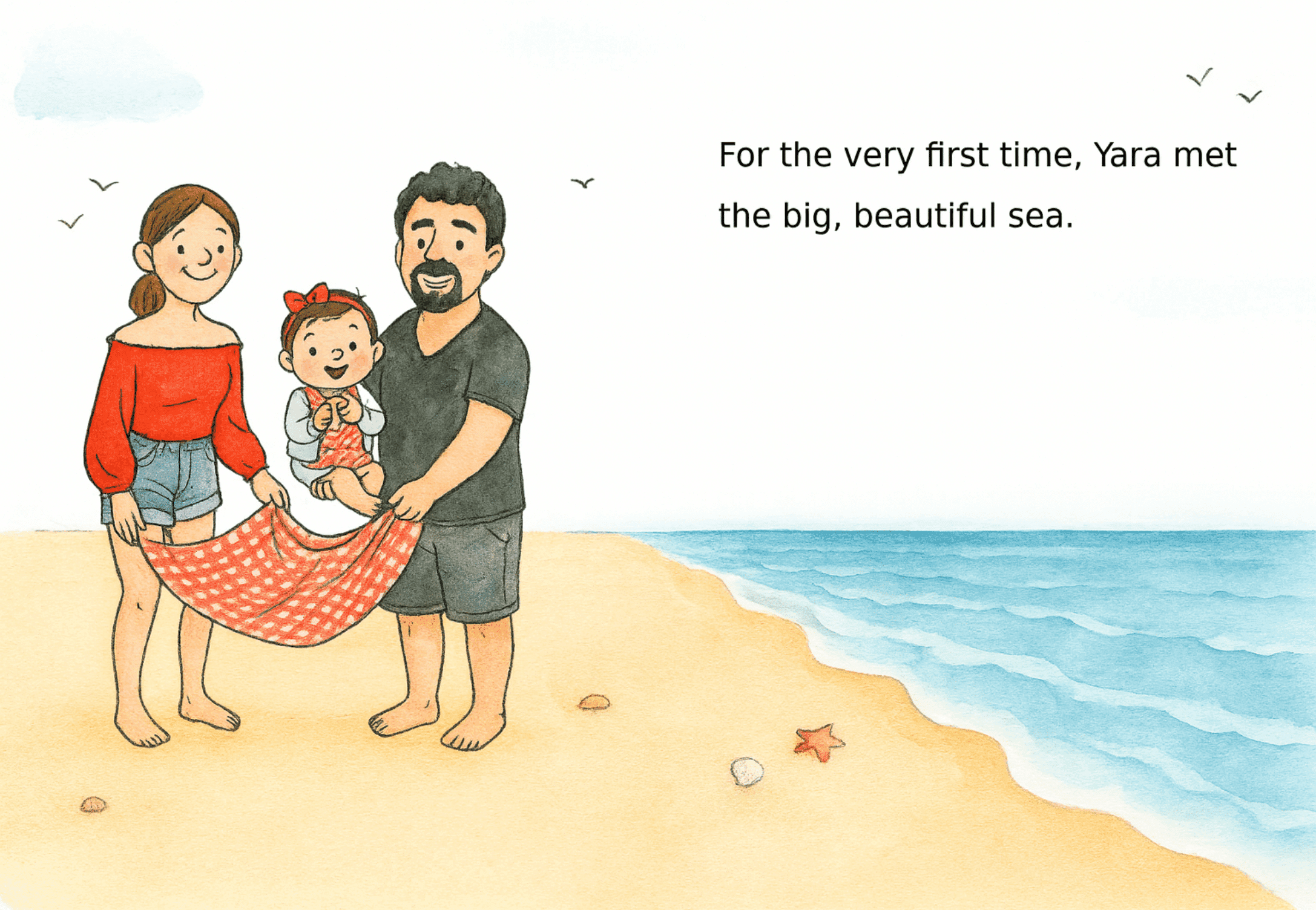 Yara at the Beach - Spread 1